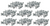 #10 Head 3/4" Truss Octa Drive T-3 Bit NON Self Tapping Cargo Screw Plated G2 Stainless Steel (1034TOA-G2-LOTOF200)