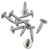 #10 Head 3/4" Truss Octa Drive T-3 Bit NON Self Tapping Cargo Screw Plated G2 Stainless Steel (1034TOA-G2-LOTOF10)