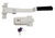 White Swivel Cam Bar Trailer Latch Handle Door Cambar Cargo W/ White Lock (SCB-W2F-WHT)