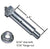 6X Shackle Bolt w/zerk 9/16x3.40", 7/16-20 shoulder bolt- for 1/2" thick plates, double plates, or 2" Slipper Springs ZINC PLATED WITH NUT (007-236-05-LOTOF6)