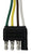 12" 4 Flat Truck Trailer Extension Cord with Male and Female Plug Wire (412)