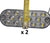 2 - Maxxima Low Profile White LED 6" Oval Reverse Backup Light Cargo Flush Surface (M63350-LOTOF2)