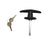 Bauer Rivet Mount Clockwise Locking T Handle 1 3/4" Shaft T-303 Trailer Hatch (HT303B)
