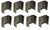8 - 2 x 4 Steel Weld On Trailer Truck Stake Pocket Board Holder 7 Gauge 3/16" (STK-7GA-8)