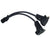 RV Camper Trailer 7way plug "Y" adapter 1-MA to 2 FM Slide in 5th wheel splitter (ADAPT-Y-1M-2FM-SHORT)