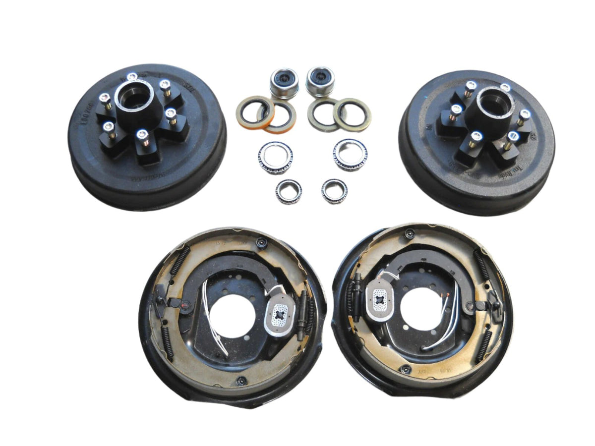 Add Brakes Trailer Axle Rebuild Kit 6 x 5.5 Lug Electric Brake Backing