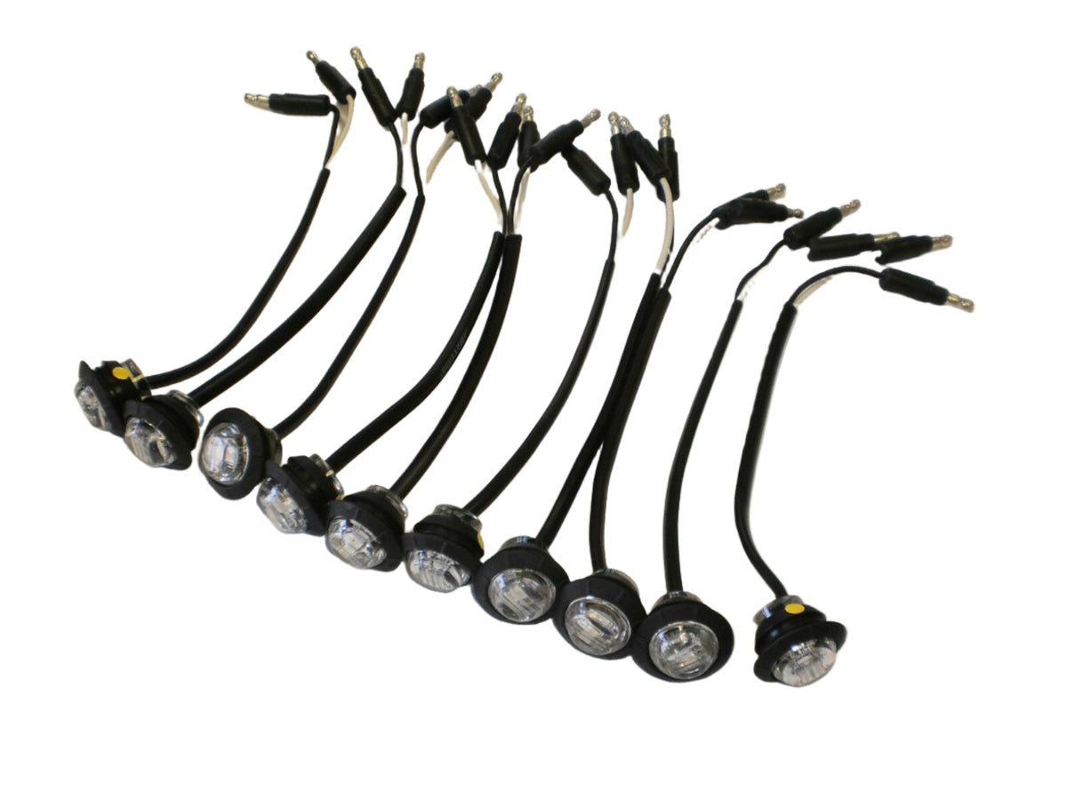 3/4 Led Marker Lights Maxxima 3/4" Mini Amber/Clear 3-LED Marker Light - For Trucks, Trailers, Jeeps Maxxima M09300YCL Mini Marker Light - Foto 12