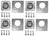4 - 1/2" Thick Recessed 5000# D Ring Kits w/ Backing Plates & Bolts Car Trailer (RR5K-LOTOF4)