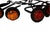 25- Maxxima 3/4" FIFTEEN 15 Amber & TEN 10 Red  LED Clearance Marker Truck Light (LOT OF 25 - M09300Y + M09300R)