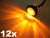 12" x 3/4" Maxxima Amber Clear LED Clearance Marker Light Trailer Jeep Motorcycle (M09300YCL-12)