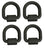 4 - Weld On 3/4" D-Rings 26,000 Rated Tie Down 4.5" x 3/4" Tractor Equipment  (LRW2-LOTOF4)