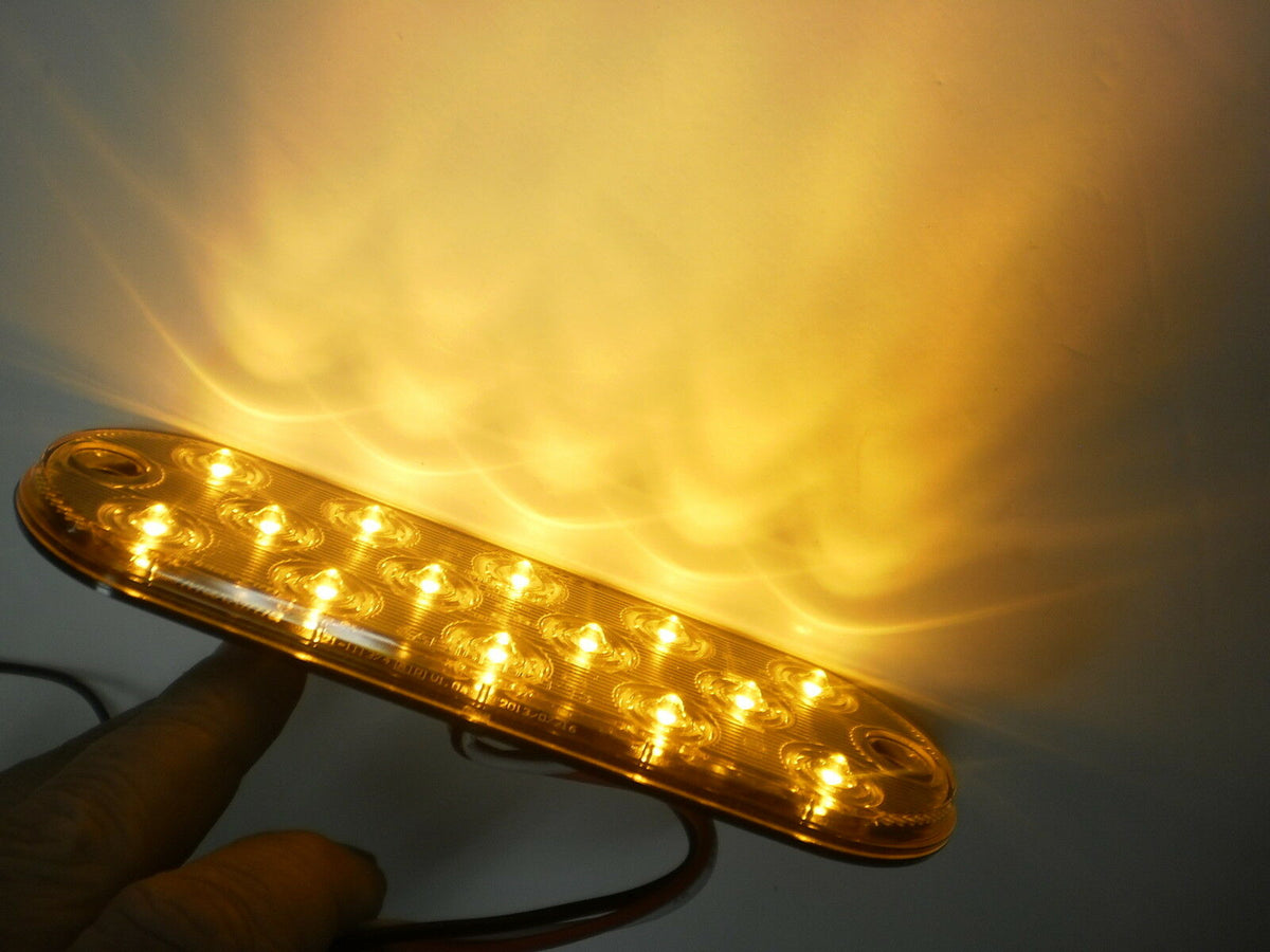 10 LED 6 Oval STT Back Up Light by Maxxima | Type Clear and Red STT in Black Housing