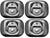 4 - 1/4" Mounting Ring Flush Mount Zinc D-Rings 1,500 Lbs  (RR04-LOTOF4)
