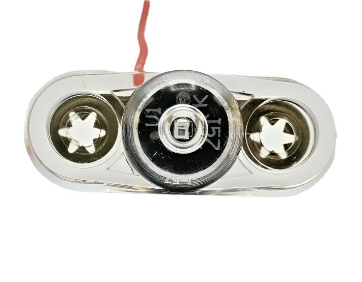PC Rated Micro LED Trailer Side Marker RED Clear Light (J-57-RCS