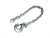 TWO - 5/16" Trailer Safety Chain w/ Forged Latch Hooks 10K (HL34-LOTOF2)