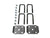2-1/8 x 5-3/8" Square U Bolt Kit with Plates Trailer Boat Axles 1/2" 2 x 2 Tube (UBK-2000-SQ)