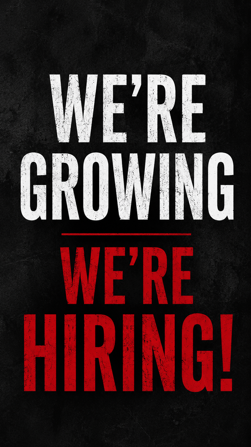 We Are Growing. We Are Hiring.