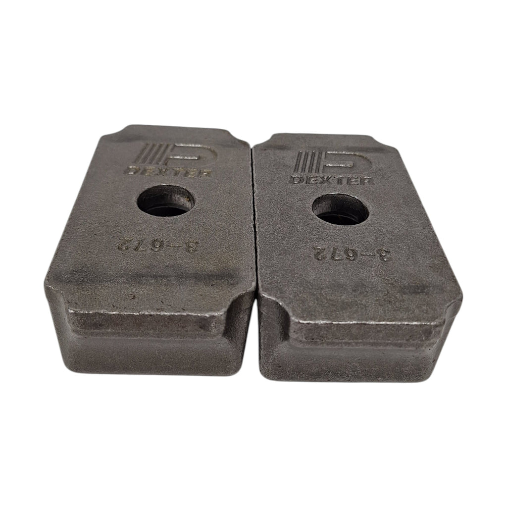 Pair (2) of Spring Perch, Dexter, 3.5" Round Tube, Fits 8K 3.5" Tube Axles, (003-672-00LOTOF2)