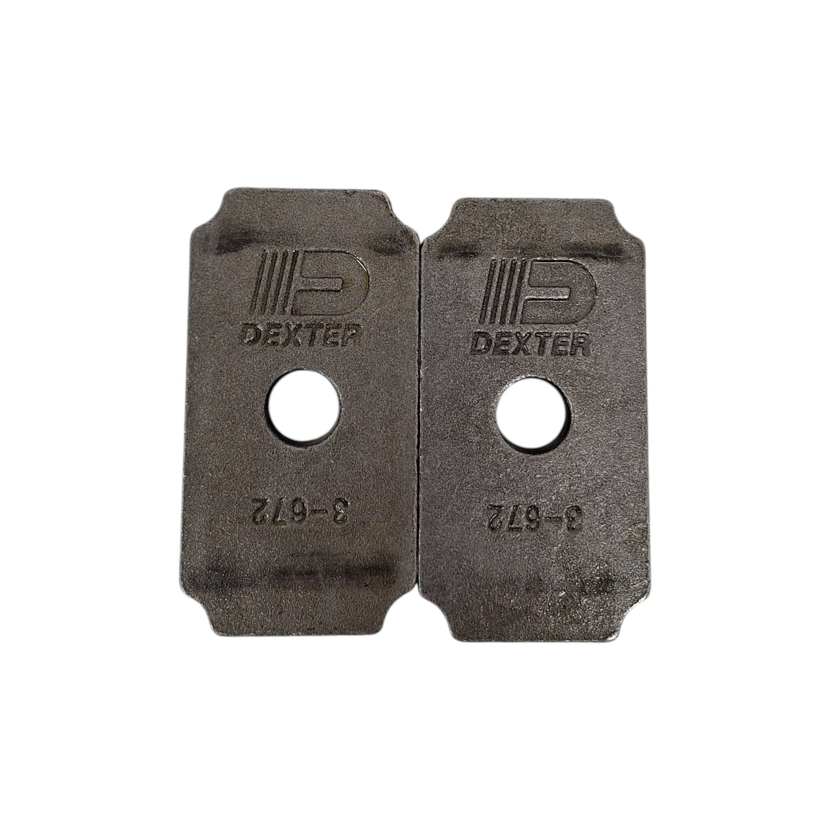 Pair (2) of Spring Perch, Dexter, 3.5" Round Tube, Fits 8K 3.5" Tube Axles, (003-672-00LOTOF2)