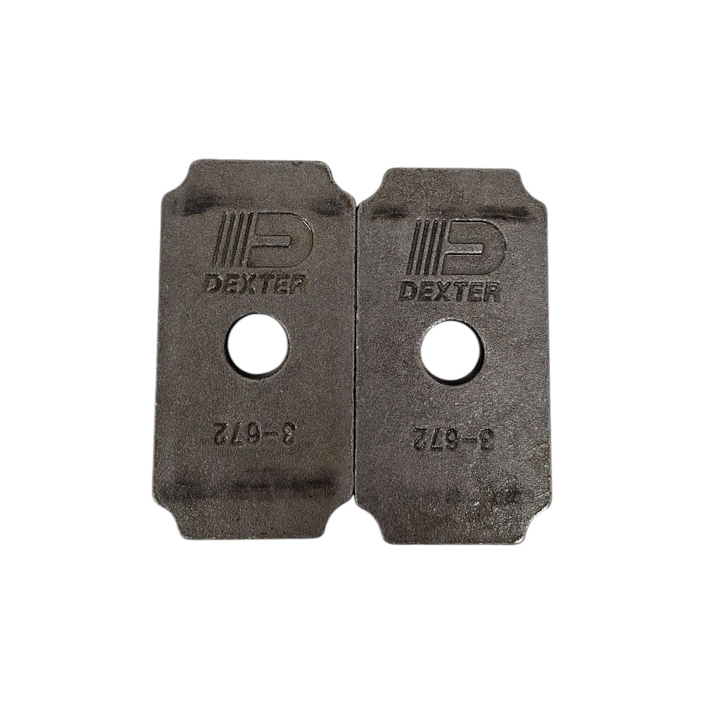 Pair (2) of Spring Perch, Dexter, 3.5" Round Tube, Fits 8K 3.5" Tube Axles, (003-672-00LOTOF2)