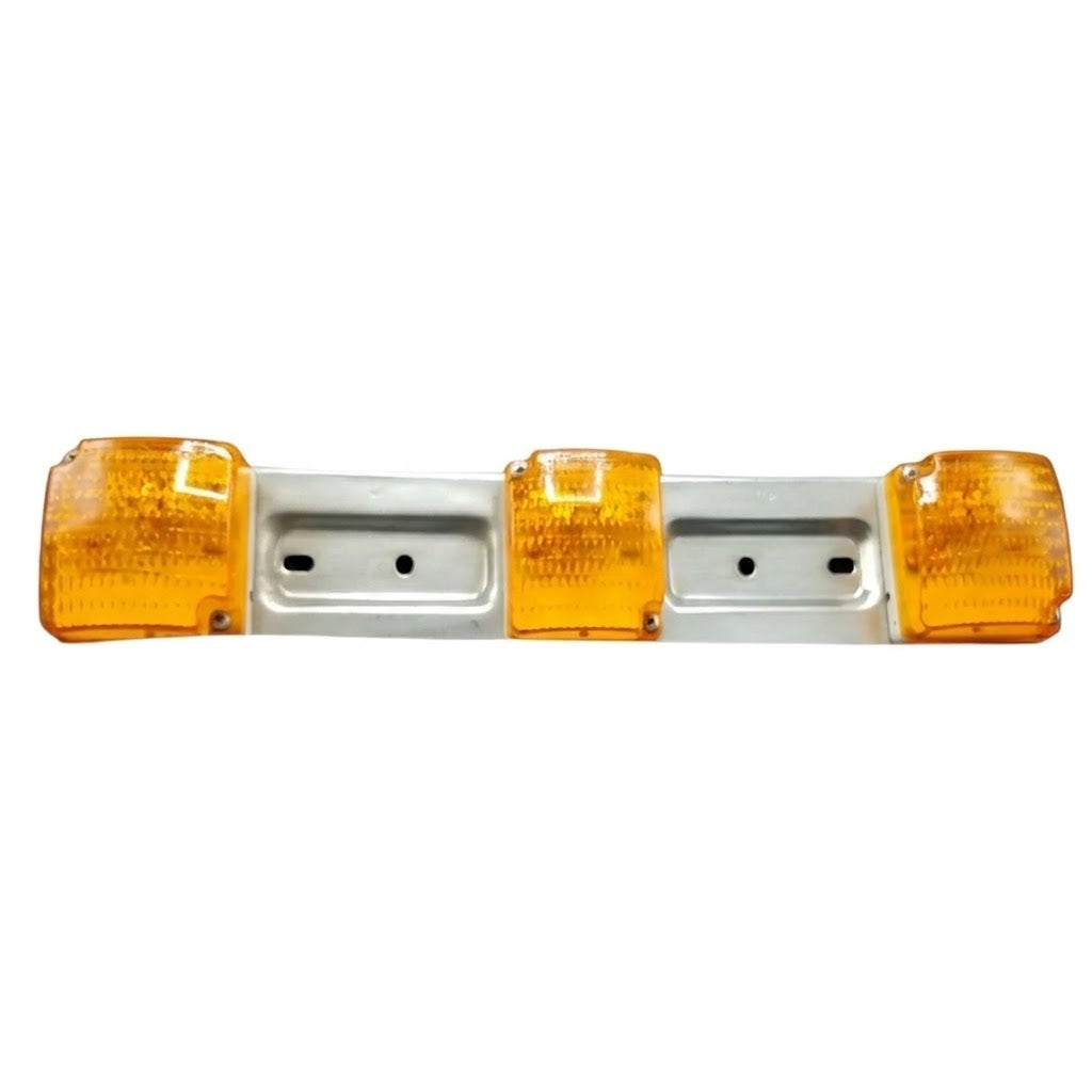 Wesbar Identification Bar Amber 3 Light Bar Zinc Plated Metal Bracket Trailer Truck RV (003301)