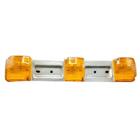Wesbar Identification Bar Amber 3 Light Bar Zinc Plated Metal Bracket Trailer Truck RV (003301)