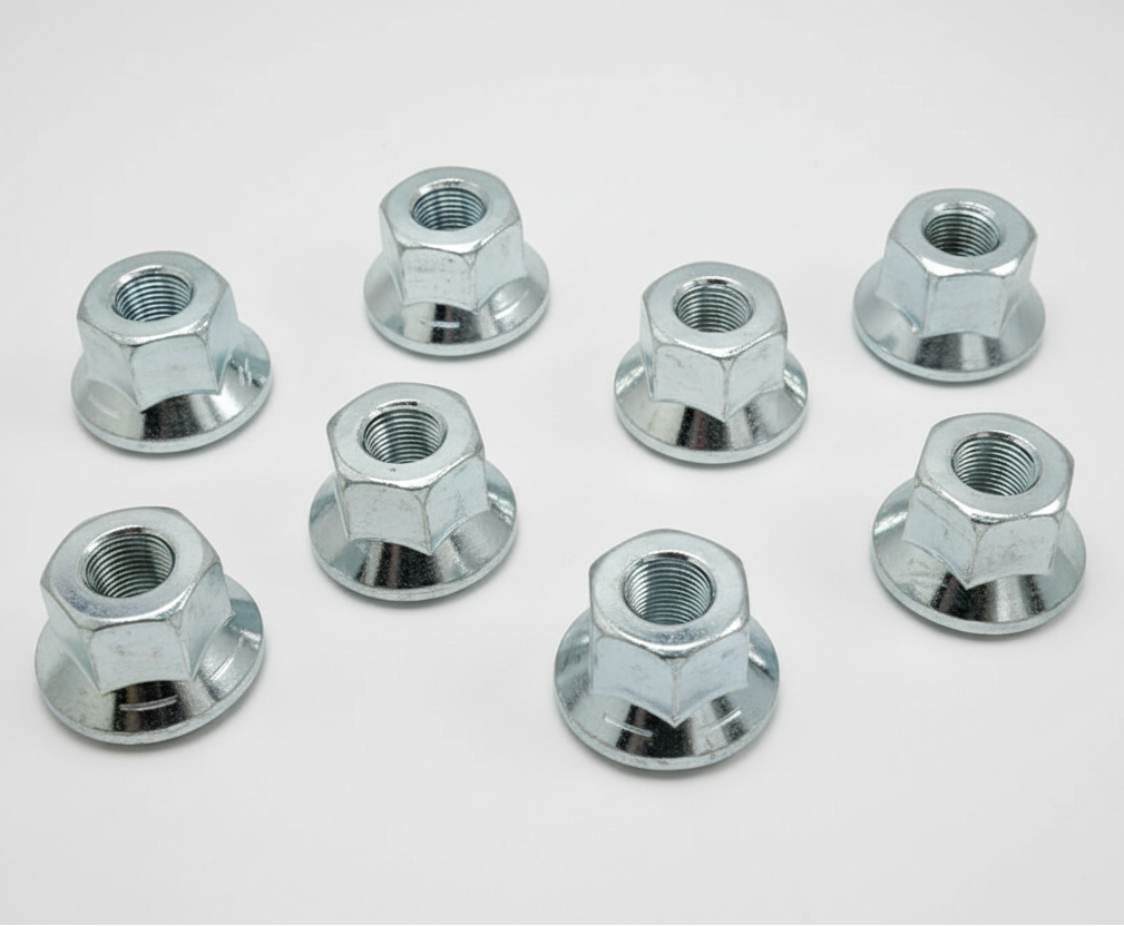 EIGHT 5/8" -18 Flange Wheel Lug Nut (10K 8K 12K) 006-058-00 Trailer Axle hub (006-058-00-LOTOF8)
