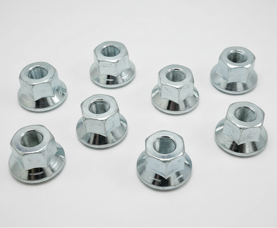 EIGHT 5/8" -18 Flange Wheel Lug Nut (10K 8K 12K) 006-058-00 Trailer Axle hub (006-058-00-LOTOF8)