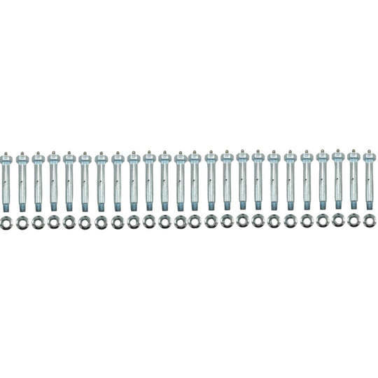 24 - Pack 9/16" x 3.40" Trailer Shackle Zerk Bolts w/ Nuts | 7/16"-20 Shoulder, Zinc Plated (007-236-05-LOTOF24)