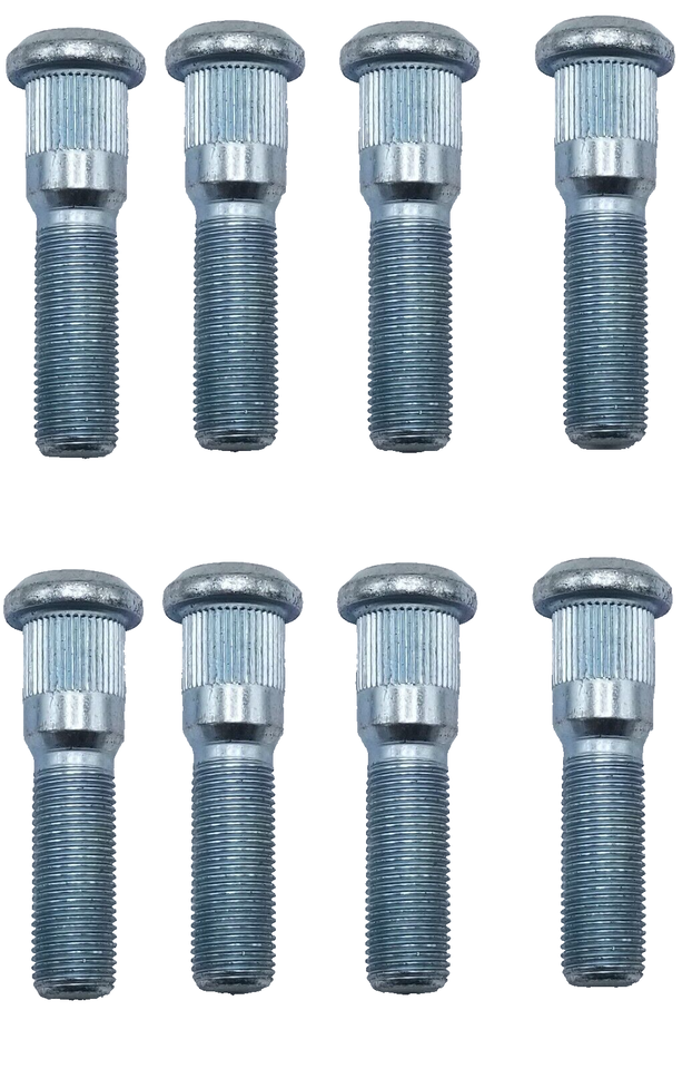 8x Drive in Wheel Studs, 9/16"- 18 Dia, 2.5" Long, 0.69 spline Dia (007-257-00-X8)