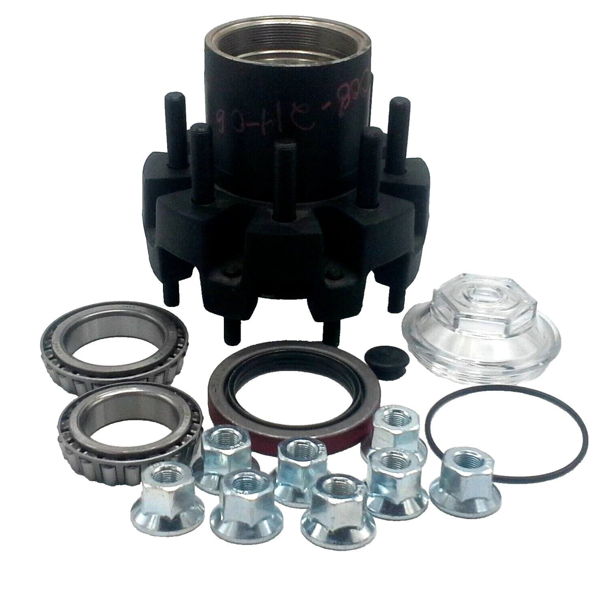 10K Disc Brake Trailer Hub Kit – 8 on 6.5" – 4.77" Pilot – Complete Wheel-End Service (008-214-06-KIT)