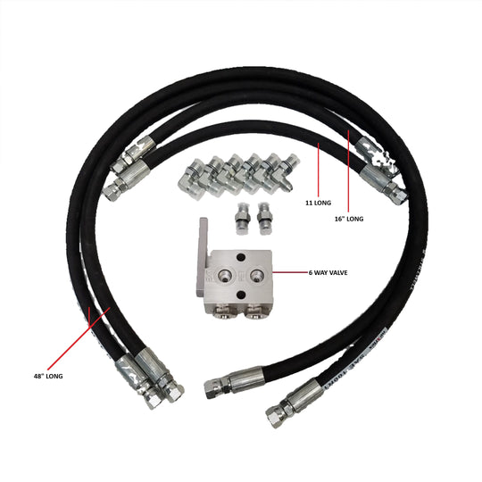 Atlas Dump Trailer Conversion Kit 12K 48" Hose Add-On Single Leg Double Acting (02002-9001-0053)