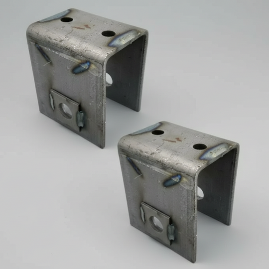 TWO (2) Center Suspension Hangers for 2.5" Leaf Springs — 4.5" Tall, 1" Bolt Hole (029-042-02x2)