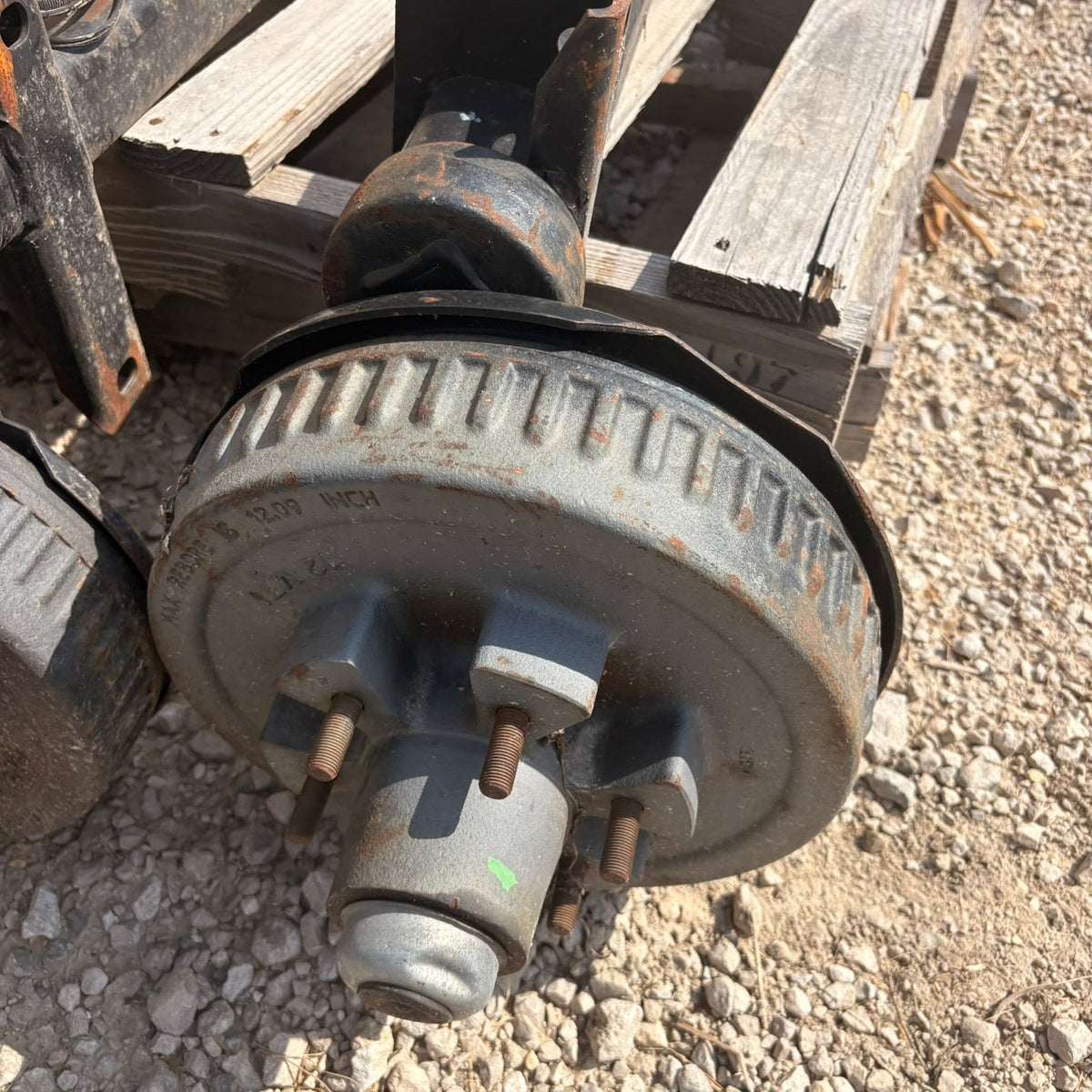 NEW Genuine Dexter 5,200 lb #11 Torsion Trailer Axle – 62" Hub Face – 48" Outside Bracket – 22.5° Up – Electric Brakes – 6 on 5.5 – EZ Lube