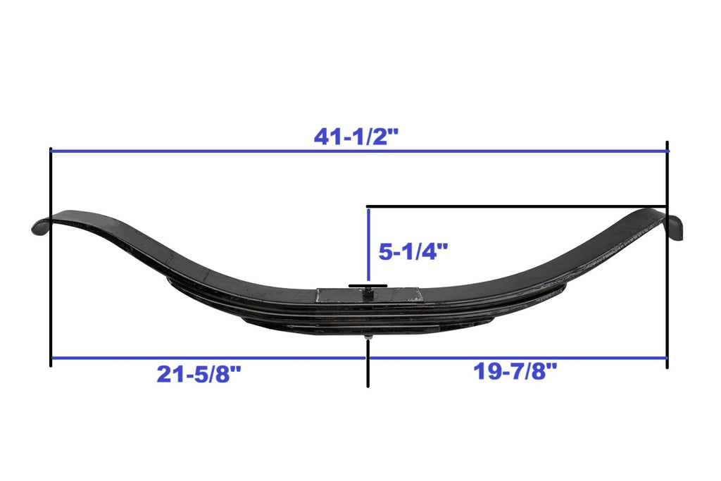 Dexter 3-Leaf Slipper Spring – Radius Ends – 22,500 lb Axle – 44-1/8" Long (072-048-00)