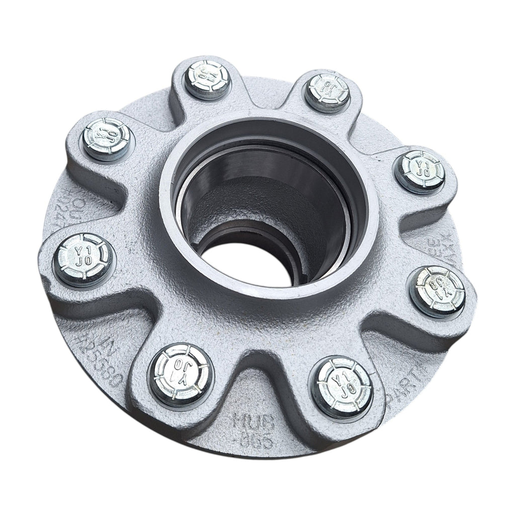 DeeMaxx 8K Galvanized Trailer Hub - 8 on 6.5″ Bolt Pattern with 9/16″ Studs (HUB-865NT-9-GALV)