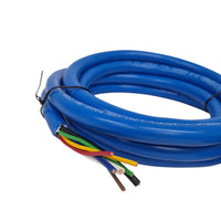 7 Way Trailer End Molded Plug w/ 12 feet of 7 Jacketed Wires RV Double Contact (J-7127-WH)