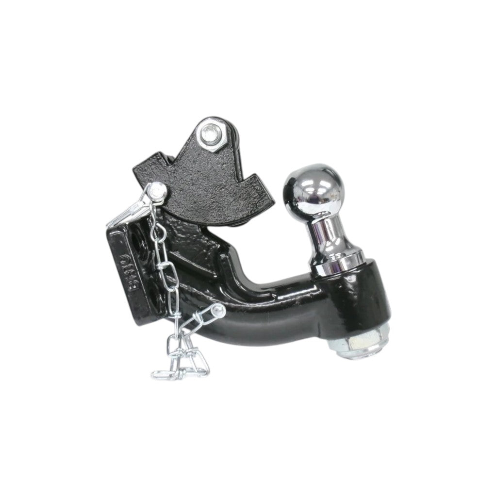 10 Ton Hook Trailer Pintle Combo Hitch with Mounting Kit - 2 Inch Ball - BH10 Series (10052)