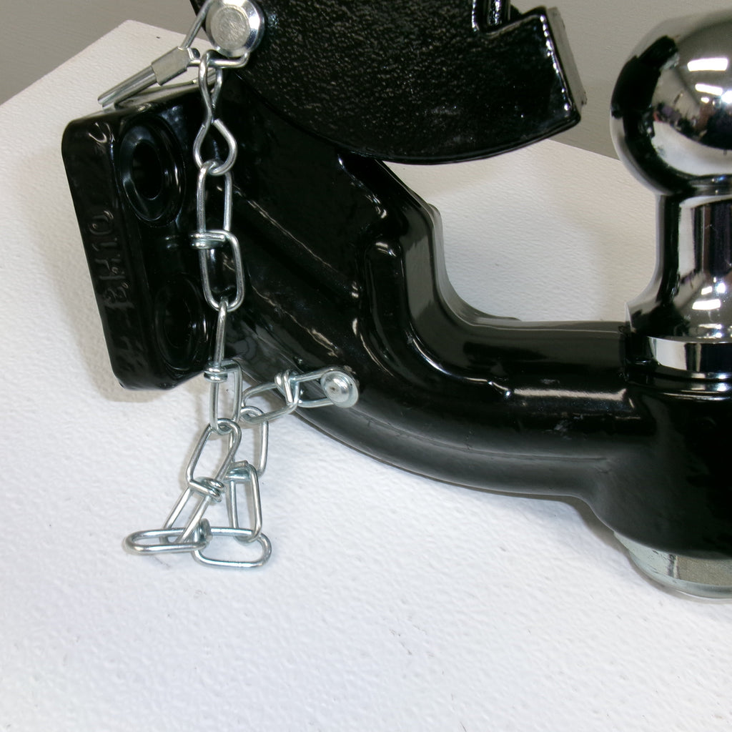 10 Ton Hook Trailer Pintle Combo Hitch with Mounting Kit - 2 Inch Ball - BH10 Series (10052)