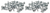 #10 Head 3/4" Truss Octa Drive T-3 Bit NON Self Tapping Cargo Screw Plated G2 Stainless Steel (1034TOA-G2-LOTOF100)