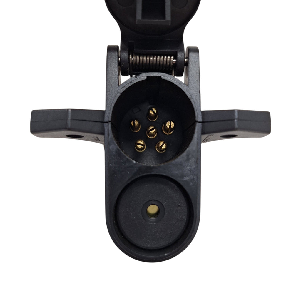 Tow Ready 7-Way Flat Pin to 6-Way Round Adapter w/ 80 dB Backup Alarm (118706)