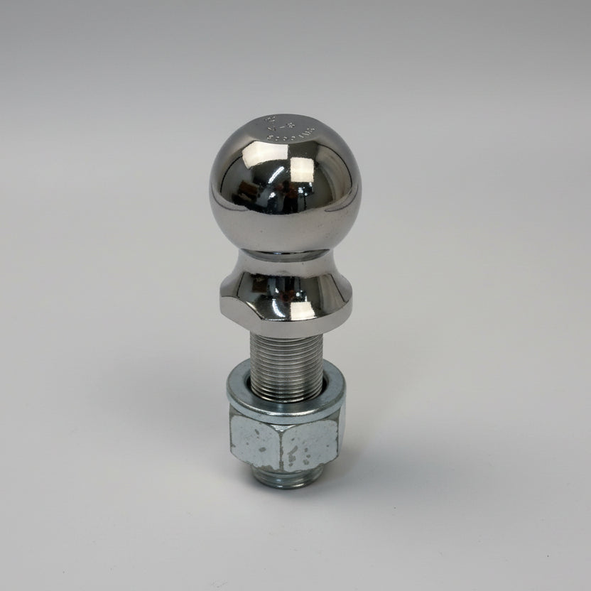 Jammy Hitch Ball 2" x 1" Shank 5000# Rated Chrome Trailer Truck Camper (12100)
