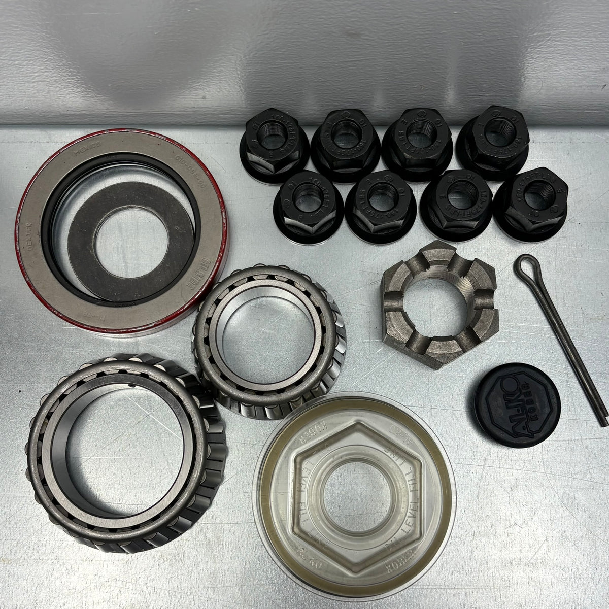 Dexter AL-KO / Hayes 10K HD–12K Bearing &amp; Wheel-End Hardware Kit – #120 Spindle (K71-840-00)