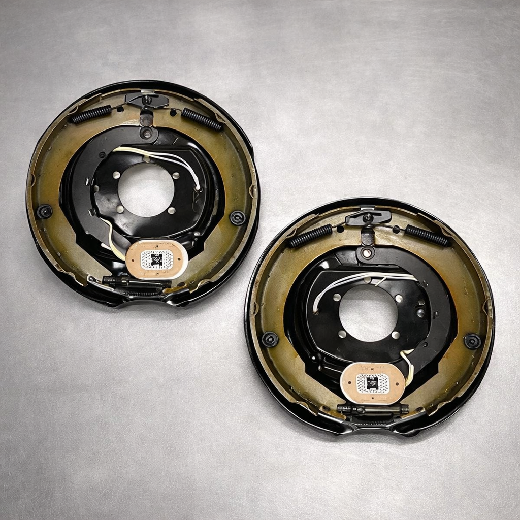 One Pair (2) Trailer Electric Brake Complete Back Plate 12x2 5.2K-7K axle Camper RV (12RVEB-1P)
