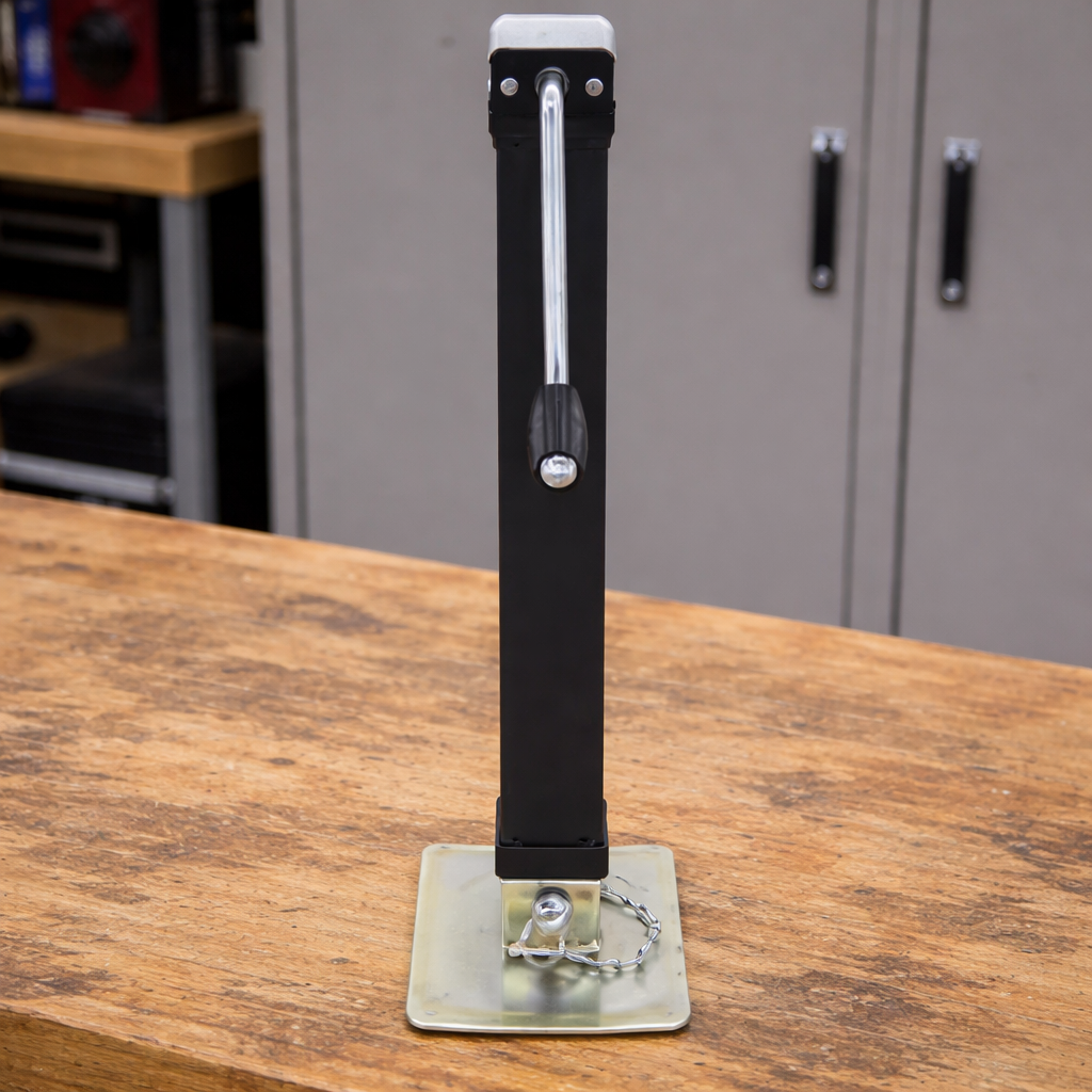 8,000 lb Drop Leg Trailer Jack Sidewind 15" Lift - Heavy-Duty Side-Mount Jack (140085)