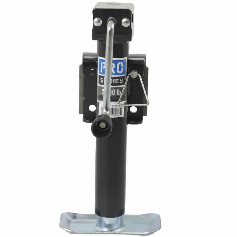 2,000 lb Round Swivel Trailer Jack | 10" Lift Side Mount Sidewind (1401020303)