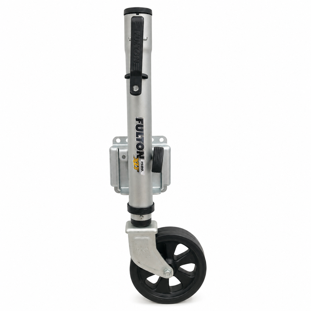 Fulton XLT® Marine Trailer Jack – 1,500 lb Capacity, Bolt-On Side Mount, 8" Wheel (141133)