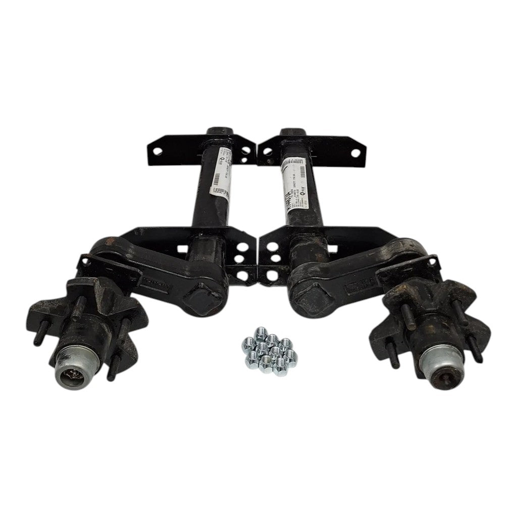 TWO 3500# Torsion Half Axle Stub Trailer Camper DEXTER Torflex Axel 1750# EA (1448734 + 1448735)