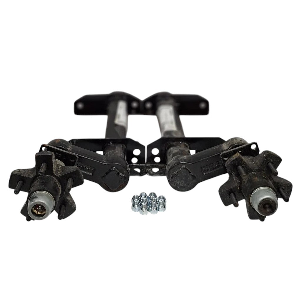 TWO 3500# Torsion Half Axle Stub Trailer Camper DEXTER Torflex Axel 1750# EA (1448734 + 1448735)