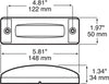 Marker Light, Clearance, Incandescent, Amber, PC-Rated, 5.81" x 1.97" Truck Trailer RV (155A)